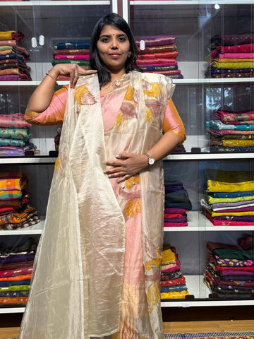 Pure tissue with khardana and handpainted butis