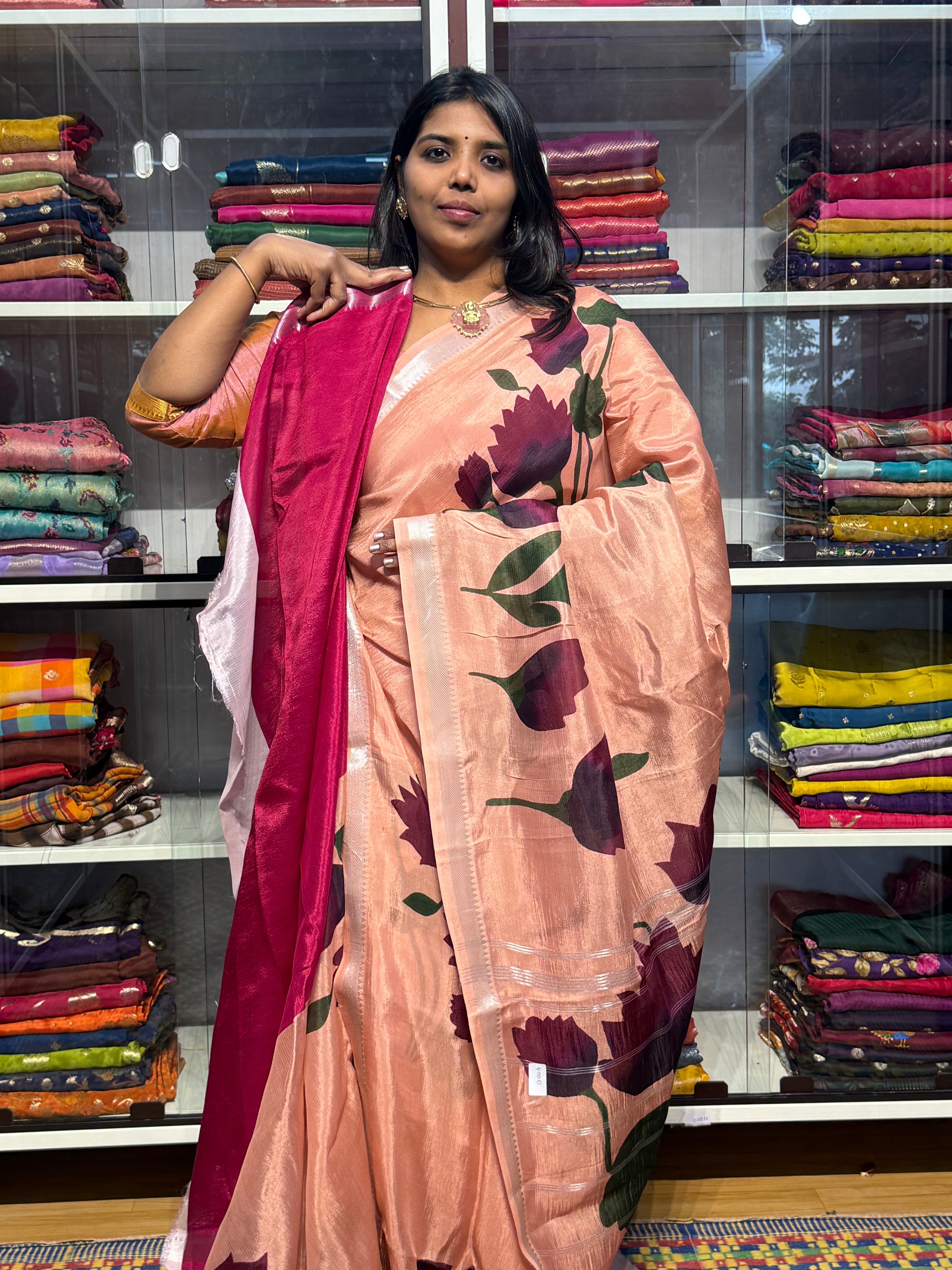 PURE MANGALGIRI DIGITAL PRINT SAREES
