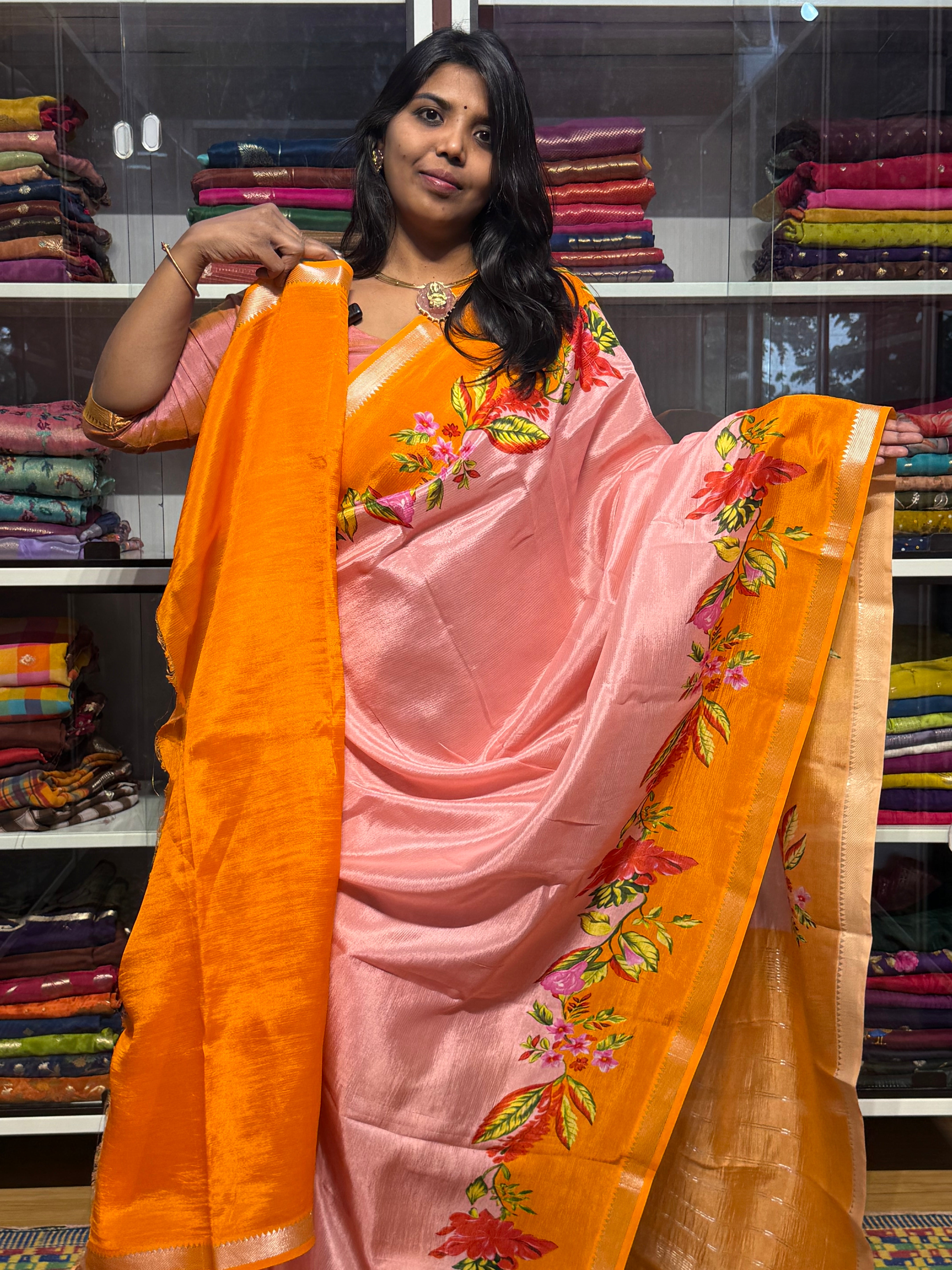PURE MANGALGIRI DIGITAL PRINT SAREES