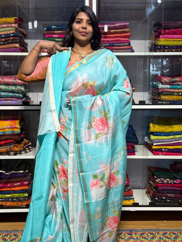 PURE MANGALGIRI DIGITAL PRINT SAREES