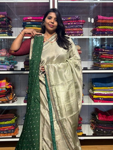 SABYASACHI INSPIRED TISSUE DIGITAL PRINT SAREES: