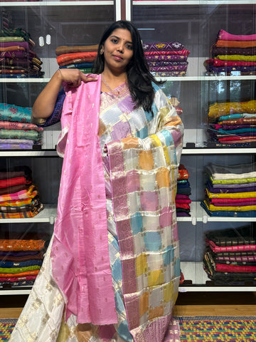 PURE CHIFFON RANKAT CHECKS PATTERN