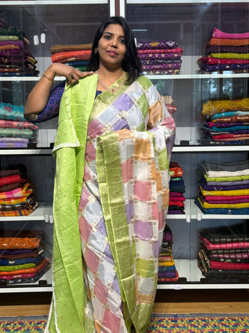 PURE CHIFFON RANKAT CHECKS PATTERN