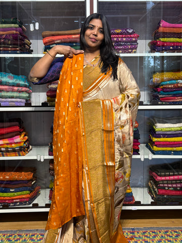 BUTTER CREPE MYSORE SILK SAREES WITH DIGITAL PRINT
