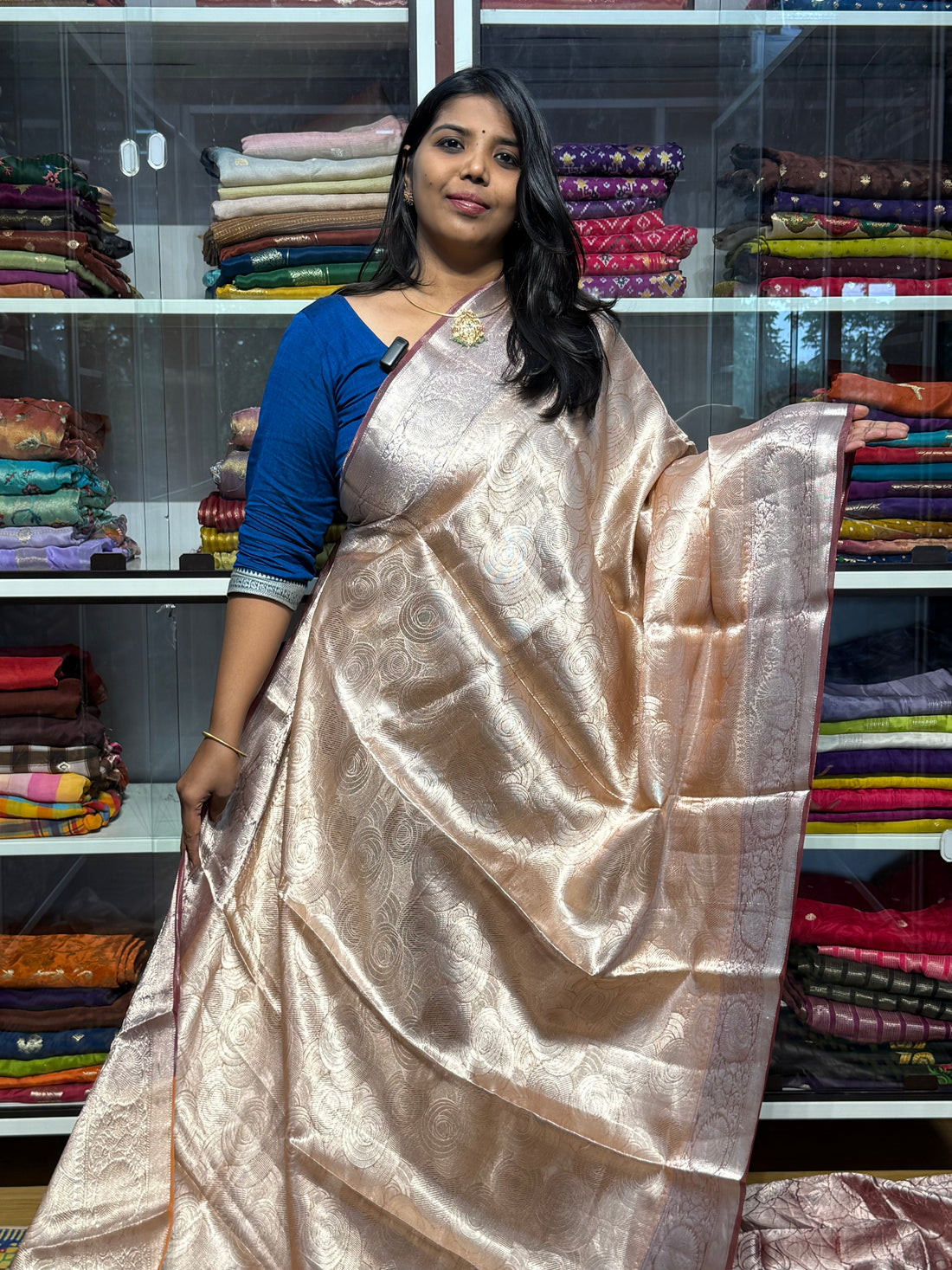 SILK MARK CERTIFIED PURE TISSUE WEAVING ON KORA ORGANZA
