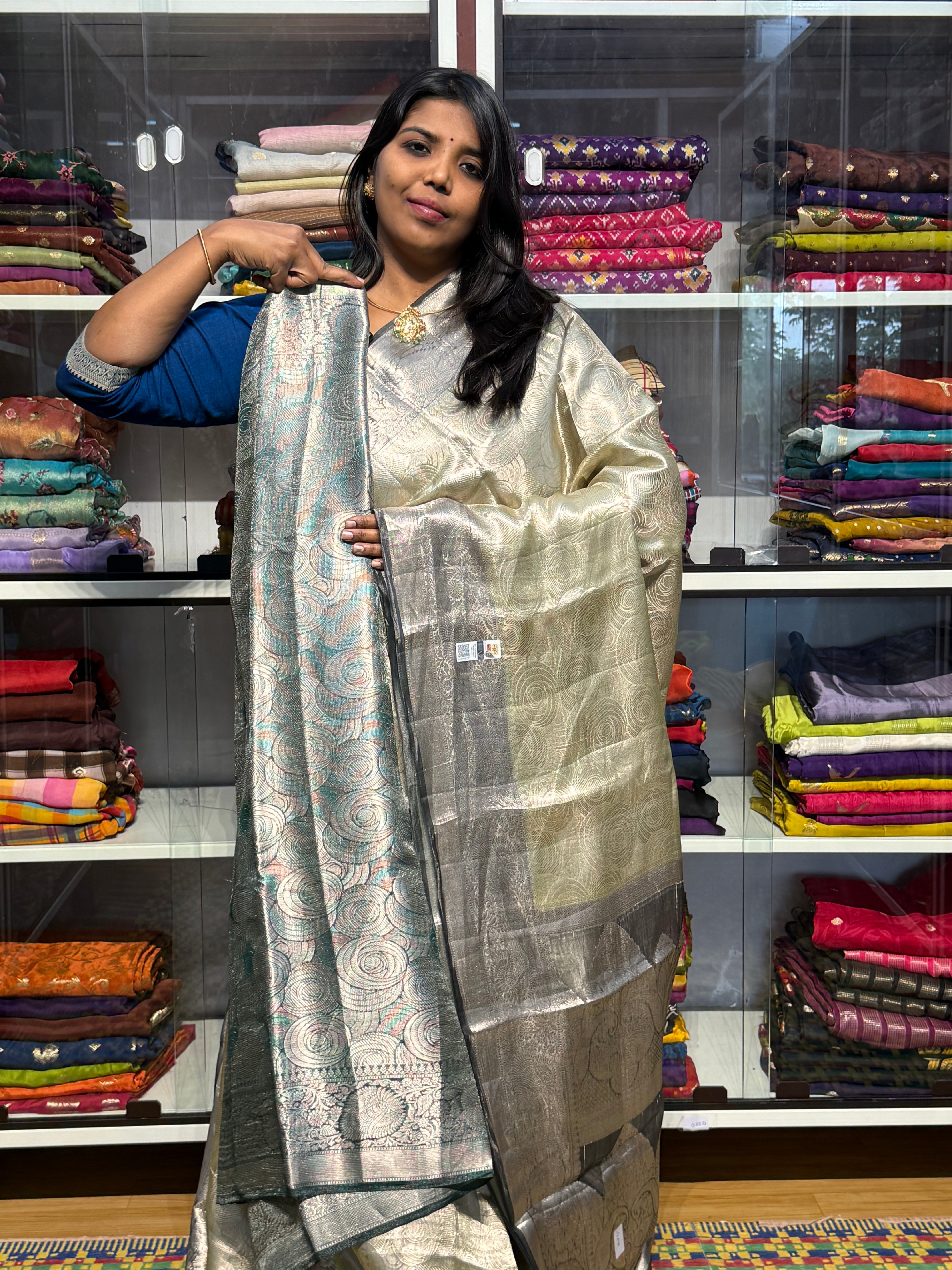 SILK MARK CERTIFIED PURE TISSUE WEAVING ON KORA ORGANZA