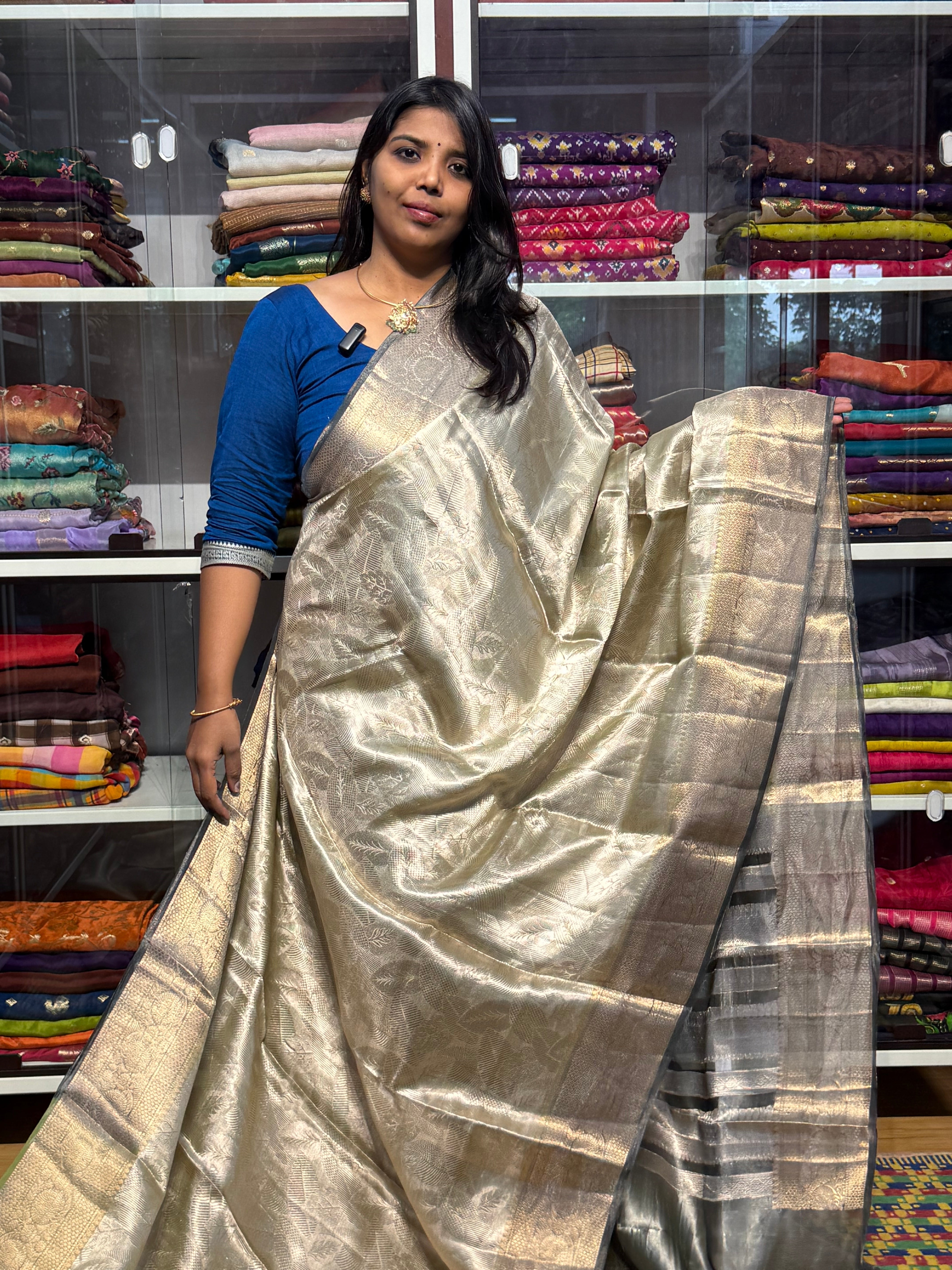SILK MARK CERTIFIED PURE TISSUE WEAVING ON KORA ORGANZA