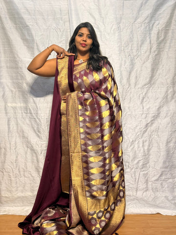 Pure Mashru Satin Silk: wine color