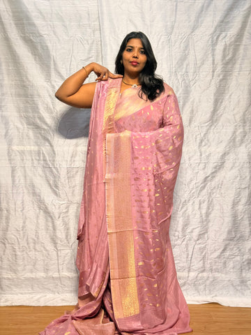 PREMIUM MYSORE SILK SAREE: ONION PINK