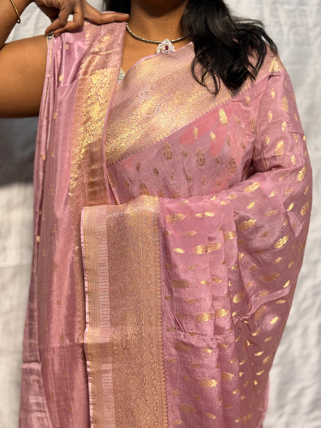 PREMIUM MYSORE SILK SAREE: ONION PINK