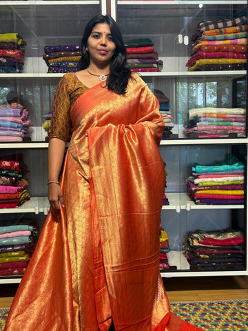 PREMIUM MYSORE SILK FULL BROCADE WITH MEENA: RED