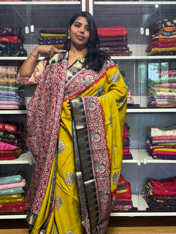 DOLA SILK SAREE: MUSTARD