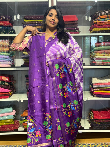 DOLA SILK WITH SHIBORI PRINT