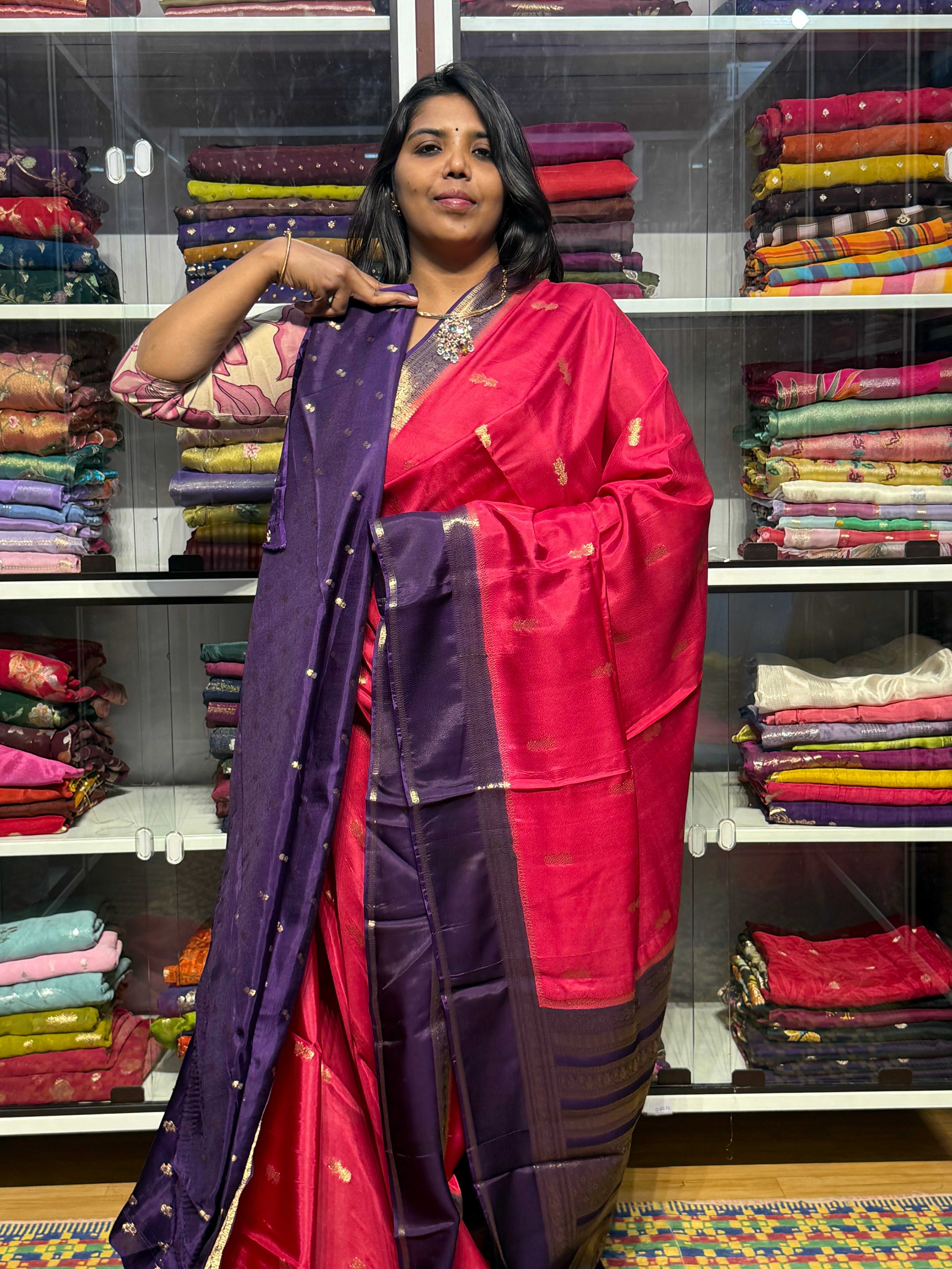MYSORE CREPE SILK : PINK