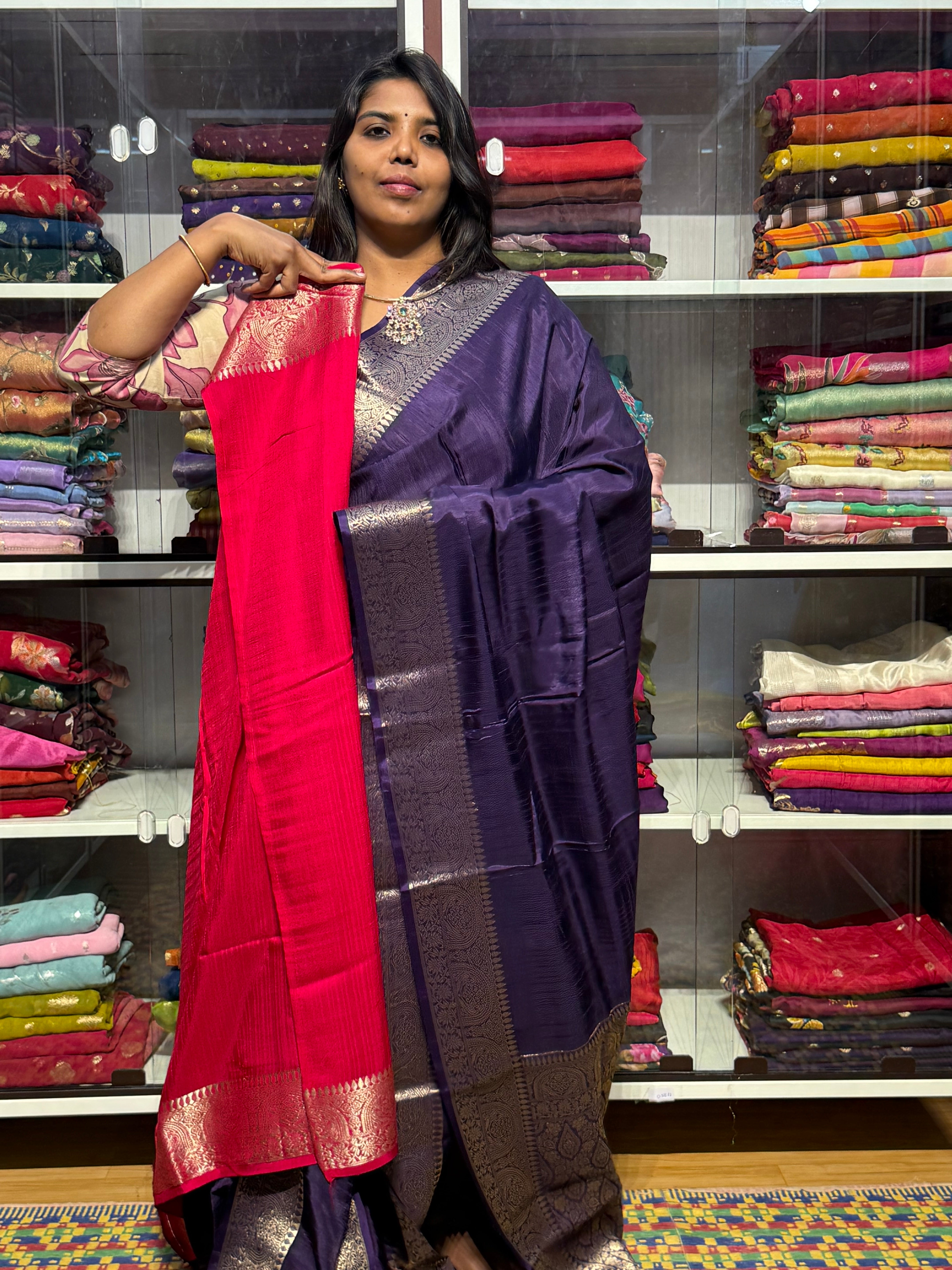 MYSORE SILK SAREE : VOILET