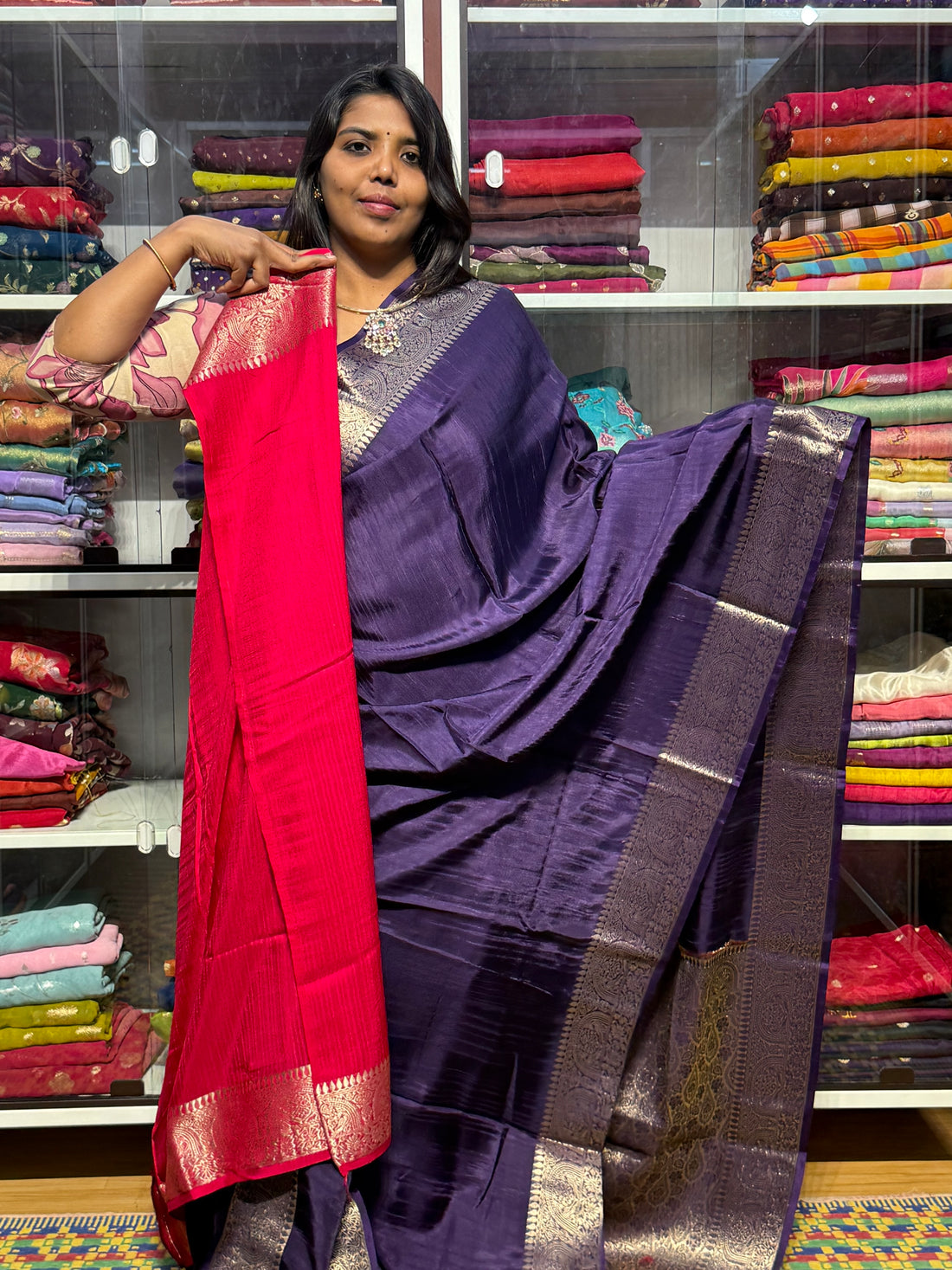 MYSORE SILK SAREE : VOILET