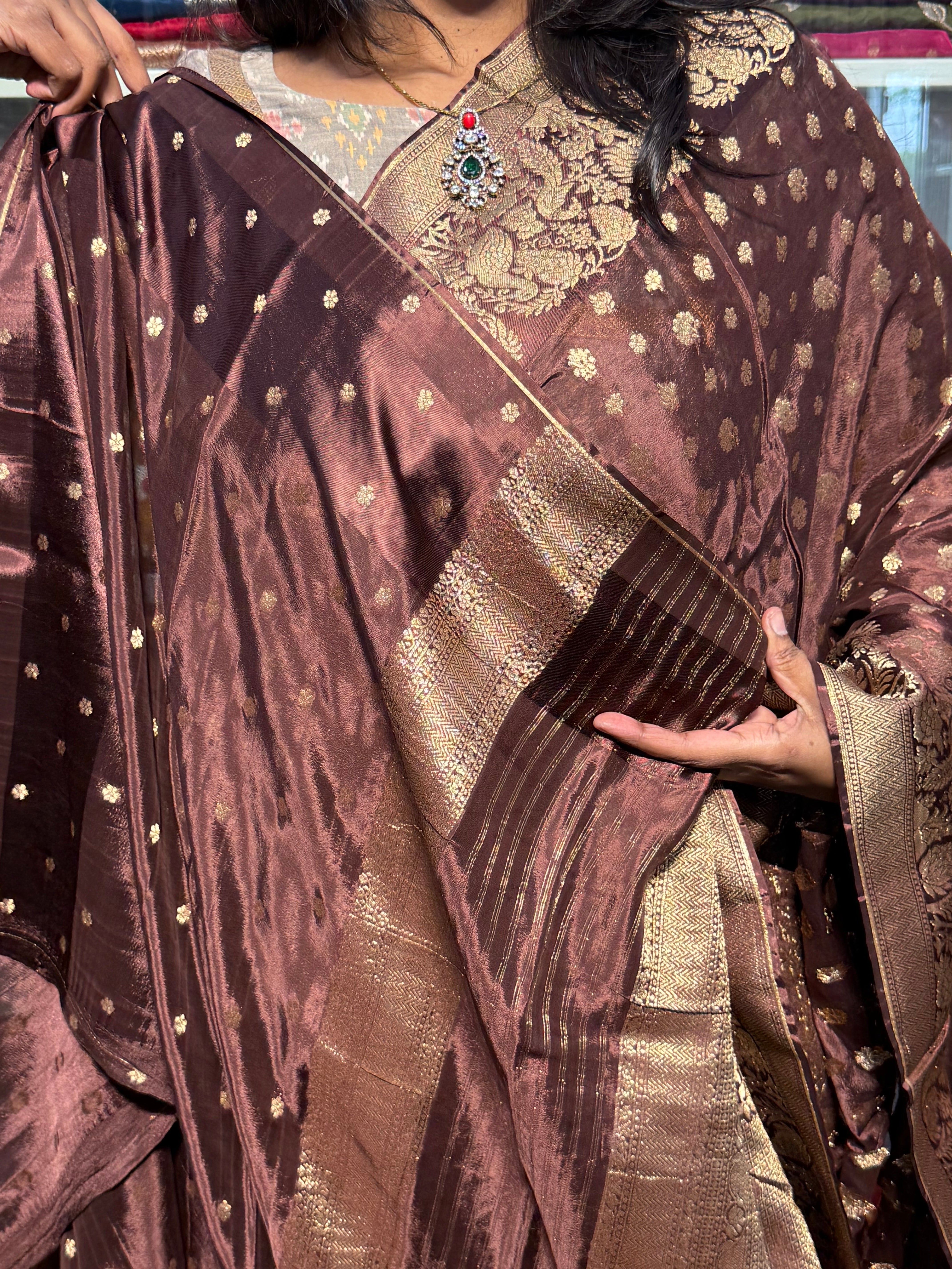 PREMIUM MYSORE SILK SAREE: SNUFF