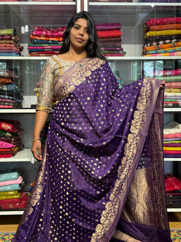 PREMIUM MYSORE SILK SAREE: VOILET