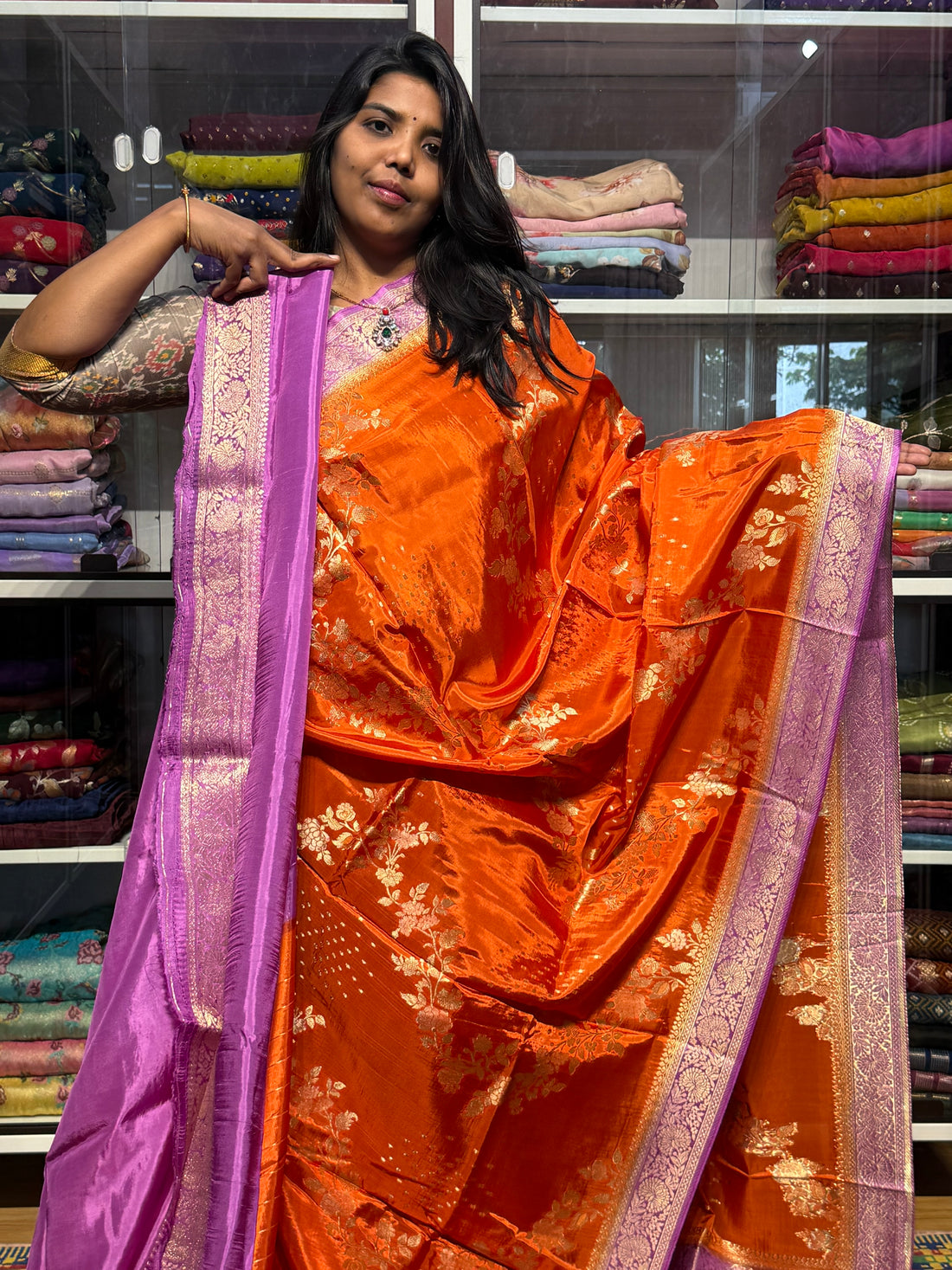 BANARAS CHINON SILK SAREE