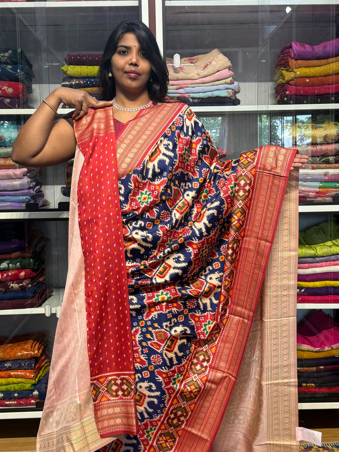 IKKAT PATOLA PRINTED SAREE