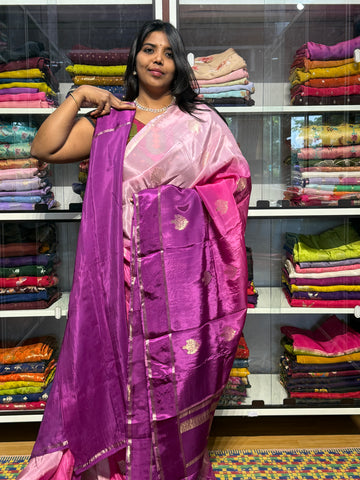 DUAL SHADED CHINON SILK SAREES