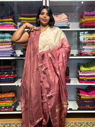 DUAL SHADED CHINON SILK SAREES