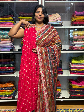 CELEBRITY INSPIRED DESIGNER PURE CHINON GEORGETTE SAREE