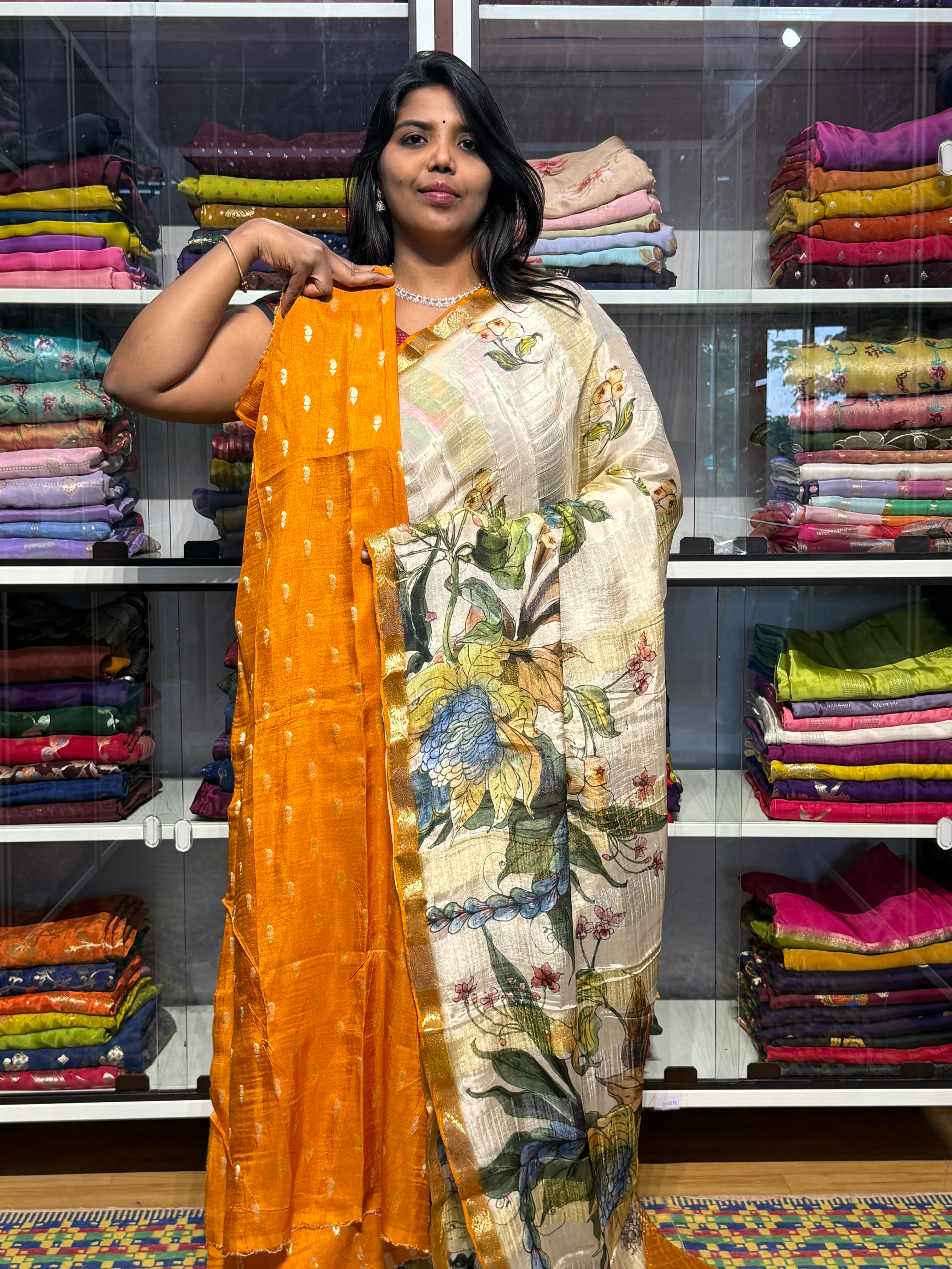 BUTTER CHIFFON SAREE WITH DIGITAL PRINT