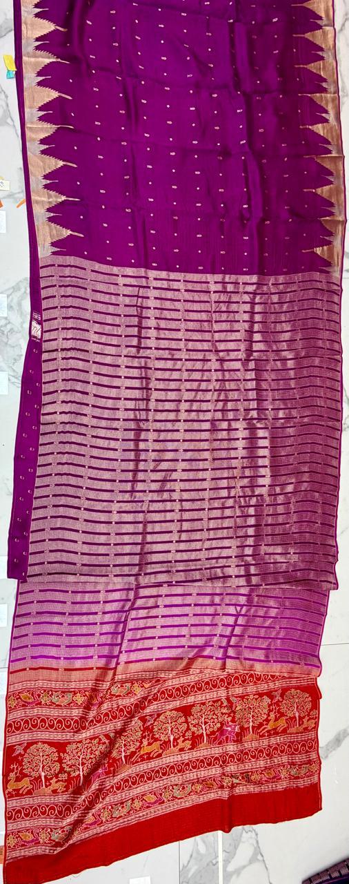 MADHURI DIXIT INSPIRED HALF AND HALF SAREE: PURPLE